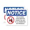 Signmission No Alcohol Consumption Sign With Symbol, 5 in W x Rectangle, Vinyl Decal OS-2PACK-NS-D-35-L-15999 - alternate 1